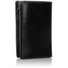 Vaselon Hearts Round Zip Matte Leather Wallet, Black/Black, black