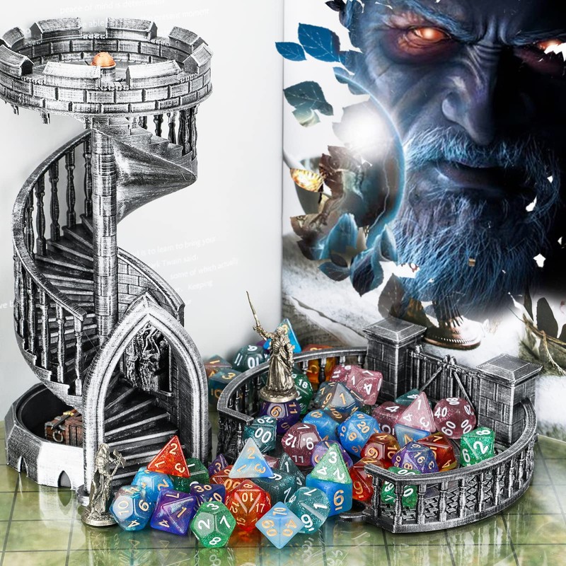 Polyhedral Dice, Coyeekn 7 x 7 Sets (49 Pieces) Polyhedral