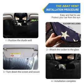 Car Windshield Sun Shade Black Motorcycle with American Flag Foldable Car Front Windshield Sunshade Blocks UV Rays Sun Visor Sun Heat Protection for Car Truck SUV to Keep Your Vehicle Cool,Small