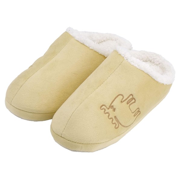 [moz/Moz] Boer Room Shoes M Size [Norse Swedish Brand Elk Slippers Room Shoes Warm Fluffy Shearling Style], yellow beige