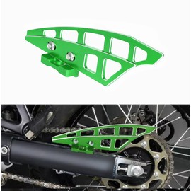 KLR650 Rear Chain Guard Cover Protector Compatible with KLR650 2008-2018, Motorcycle Lower Chain Cover Aluminum (Green)