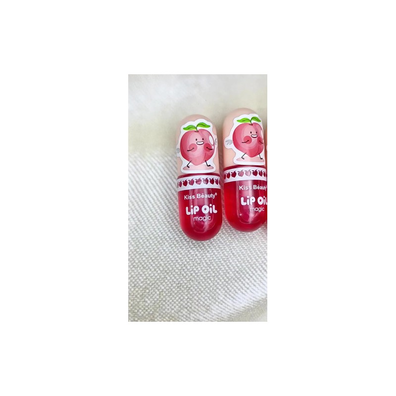 Lip Oil Magic Kiss Beauty Gloss Labial Brillo Aroma 3pz