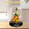 Allhero Flower Bouquet Building Set with LED String Light, Animals