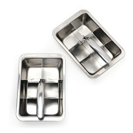 RSVP Endurance Stainless Steel Large Cube Ice Tray, Set of 2