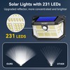 TECKNET 231 LED Solar Motion Lights Outdoor Waterproof, 4 Pack