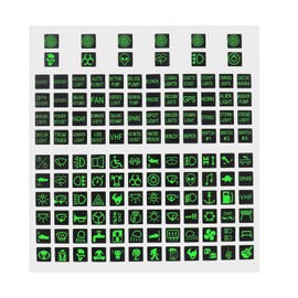 eMagTech 132Pcs Glow-in-The-Dark Stickers Heightlight Switch Stickers Luminous Stickers for Car Night Safety Car Headlight Control GPS Boat Trailer Centre Console Switch