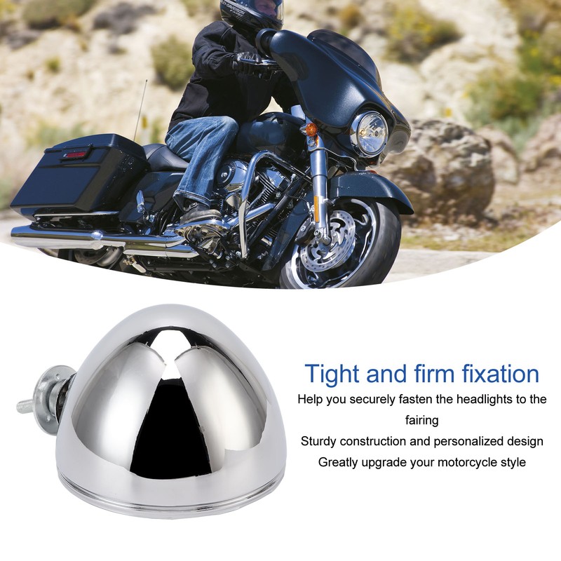 Motorcycle Headlight Bracket Waterproof Rust Proof Silver Universal Fit For