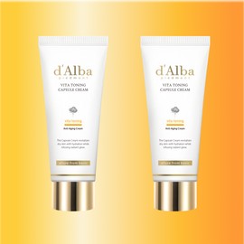 Dalva Vita Toning Capsule Cream Tube Type 55gX2 #Mak-free Vita Capsule / 달바 비타 토닝 캡슐 크림 튜브형 55gX2개 #무막비타캡슐