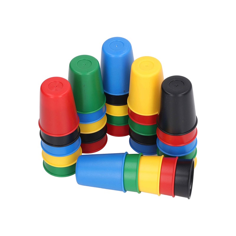 Stacking Cups Card Games Toy Early Educational Training Colorful Interactive