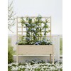 OutdoorVibe Elevated Wooden Planter Box with Trellis, 46"x23"x65" Raised Garden