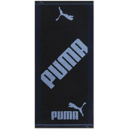 Nasto Puma Face Towel, Approx. 13.4 x 29.5 inches (34 x 75 cm), 100% Cotton (317 (Black))