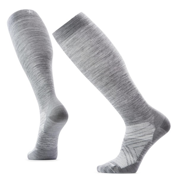 Smartwool, Men's, Ski Zero Cushion Over-the-Calf Socks, Light Gray, Large