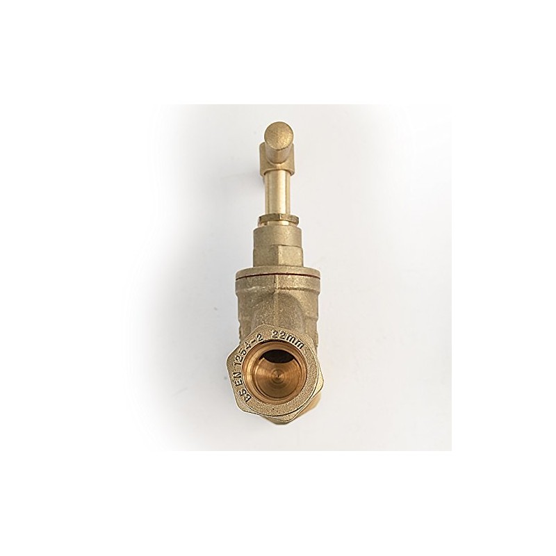 FtD BRASS Compression STOPCOCK DZR 22mm Copper x 25mm MDPE
