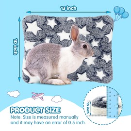 ARCTIC EAGLE 2 Pack Bunny Bed - 10 x 13 Inch Rabbit Pee Pads Bedding - Washable and Thickness Upgrade(Gray,M)
