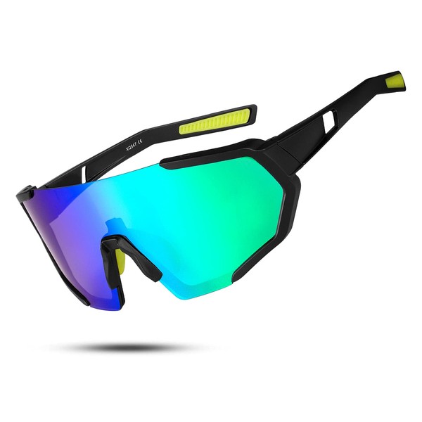 TOYOSO Sports Sunglasses, Polarized Lenses, Polarized Sunglasses, Ultra Lightweight, 3 Dedicated Replacement Lenses, 5 Colors, UV400, UV Protection, Unisex, Driving, Sports Sunglasses, Goggles, Men's, Women's, Golf, Running, Baseball, Fishing, Mountain C