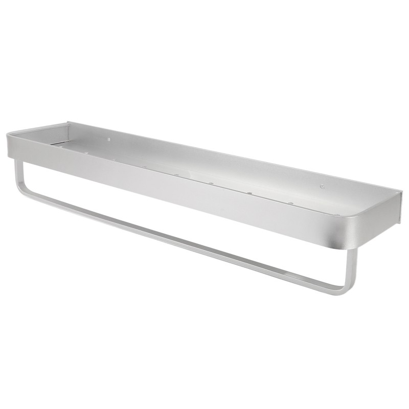 Space Aluminum Bathroom Shelf Punch Free Wall Mounted Floating Bathroom