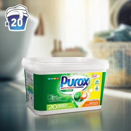 PUROX UNIVERSAL Detersivo Lavatrice Capsule (20 Lavaggi) – Per tutti i tessuti, rimuove le macchie, ecologico, risciacquo completo, protezione anticalcare, scatola