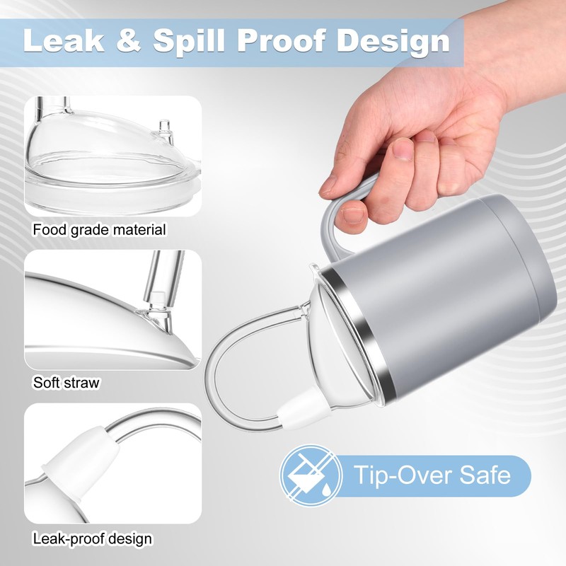 2 Pack Adult Sippy Cup for Elderly Spill Proof 15