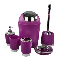 GMMH 6-Piece Bathroom Accessory Set Soap Dispenser Holder Toilet Brush