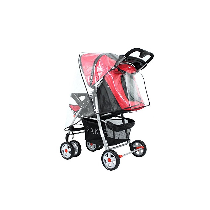 LUPO Buggy Puschair Rain Cover - Universal for Hauck, Silver