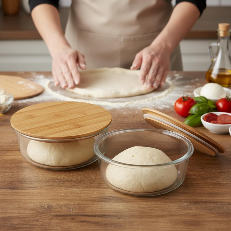 Mowhut Pizza Dough Proofing Box, Food Pizza Storage Container with