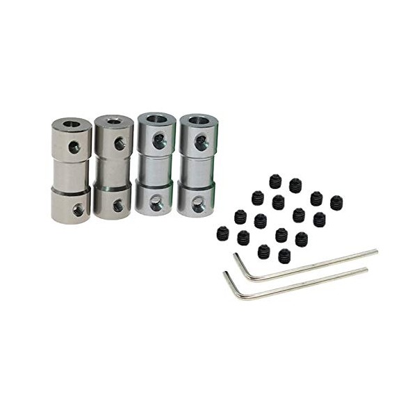 Drive Shaft Coupling Powertool 4 Pieces Rigid Motor Coupling Aluminium