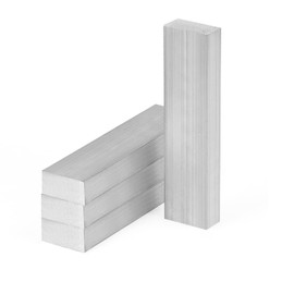 MANCHAP 4 PCS 1 x 2 x 8 Inch Aluminum Bar, 25 x 50 x 200 mm Aluminum Flat Bar, 6061 General Purpose Plate, T6511 Solid New Mill Stock