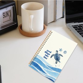 ZOFGUO Blue Ocean Turtle Spiral Notebook Journal, Sea Turtle Gifts Journal Notebooks for Note Taking, Ocean Lovers Gifts, Coastal Beach Marine Biology Hardcover Notebook, 5.5x8.3 Inch