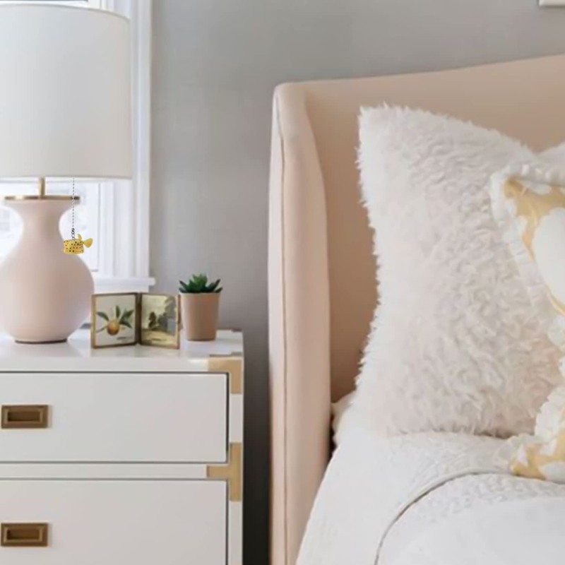 Dotlite Fish Ceiling Fan Pull Chain,12in Cute Yellow Fish Fan