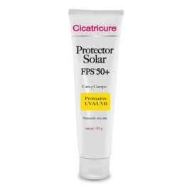 Cicatricure Protector Solar FPS 50+ para Cara y Cuerpo, 125 g