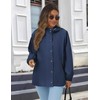 Zeagoo Spring Waterproof Rain Jacket With Hood Women Wind Breaker
