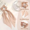 MOTIBACK 6 PCS Silk Scrunchies with Elegant Hair Bows Premium