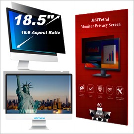JiSiTeCai 18.5" Computer Privacy Screen Filter 16:09 Widescreen Monitor - Premium Anti-glare Screen Cover - Scratch Resistant - UV and Blue Light Screen Protector