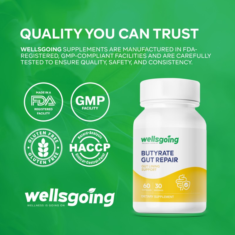Butyrate Gut Support Supplement – Sodium Butyrate for Gut Lining