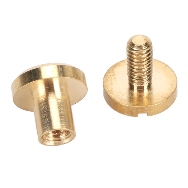 50Pcs Decorative Rivets 50Pcs Slot Flat Head Screws Brass Screw