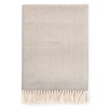 SFERRA Celine Herringbone, 100% Cotton Throw Blanket - Mushroom