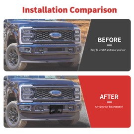 SQQP Front License Plate Holder Compatible with 2023-2025 Ford F250 F350 F450 F550, Front License Plate Frame Mount Bracket Exterior Accessories (Black)