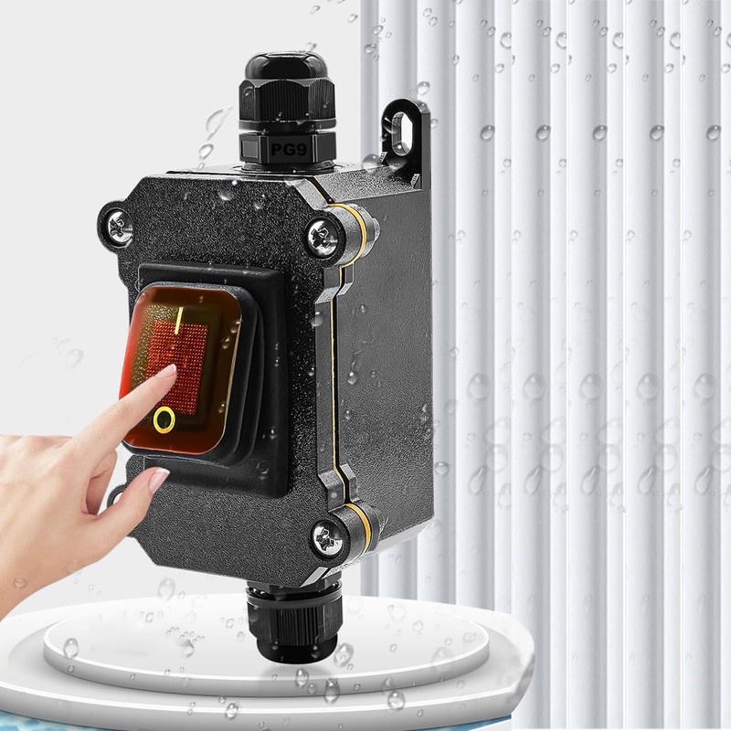 12V Inline Cord Switch IP67 Waterproof, Outdoor ON/Off Toggle Switch