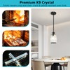 Onwecen Black Pendant Light, Modern Crystal Pendant Lights, Kitchen Island
