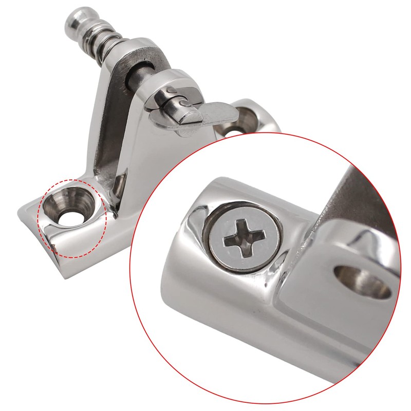 SHENGHUISS Bimini Top Deck Hinge Fitting 316 Stainless Steel Marine