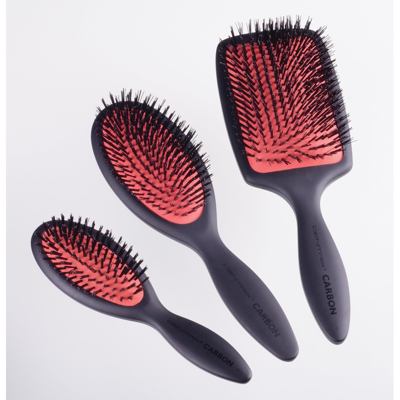 Cricket Centrix Large Carbon Paddle Hair Brush, Anti-Static Boar Bristles,