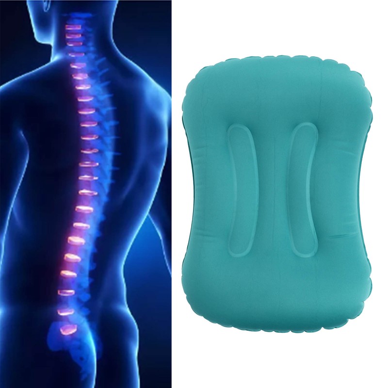 Inflatable Headrest TPU Portable Lumbar Pillow Folding Soft Blow Up