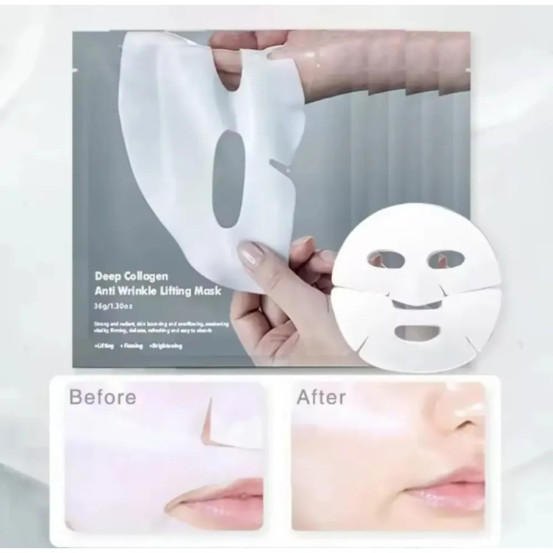 Mascarilla Facial Nocturna Hidratante Colágeno Kit 2pz