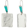 Robert Lee Morris Soho Womens Square Turquoise Stone Dangle Earrings,