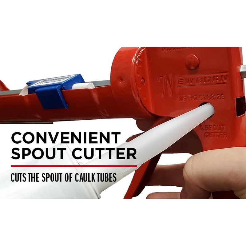 Newborn 102D Drip-Free Smooth Hex Rod Cradle Caulking Gun, 1/10