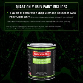 Restoration Shop - Olive Drab Low VOC Urethane Basecoat Auto Paint - Quart Paint Color Only - Professional High Gloss Automotive, Car, Truck Refinish Coating