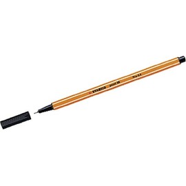 Stabilo Point 88 Black 10pc (S) Fineliner – Fountain Pen (Black, Multicolor, 0.4 mm, 66 g, 175 mm, 18 mm)