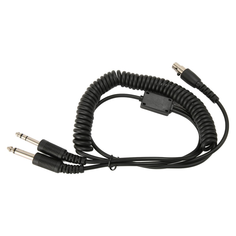 Mini XLR 5 Pin Plug to GA Dual Plugs Headset