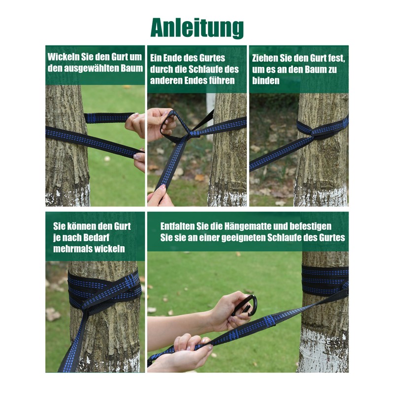 Singnstek Camping Hammock, 275 x 140 cm, Hammocks, 300 kg