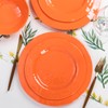 LEHAHA Orange Melamine Dinnerware Set, 12 Piece Kitchen Tableware Plates